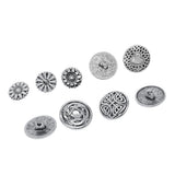 Maxbell 20pcs Tibetan Silver Alloy 1-Hole Sewing Buttons Fastening 18mm Heart