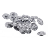 Maxbell 20pcs Tibetan Silver Alloy 1-Hole Sewing Buttons Fastening 18mm Heart