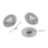Maxbell 20pcs Tibetan Silver Alloy 1-Hole Sewing Buttons Fastening 18mm Heart