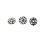 Maxbell 20pcs Tibetan Silver Alloy 1-Hole Sewing Buttons Fastening 18mm Daisy Flower
