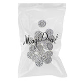 Maxbell 20pcs Tibetan Silver Alloy 1-Hole Sewing Buttons Fastening 18mm Daisy Flower