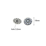 Maxbell 20pcs Tibetan Silver Alloy 1-Hole Sewing Buttons Fastening 18mm Daisy Flower