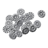 Maxbell 20pcs Tibetan Silver Alloy 1-Hole Sewing Buttons Fastening 18mm Daisy Flower