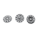 Maxbell 20pcs Tibetan Silver Alloy 1-Hole Sewing Buttons Fastening 18mm Daisy Flower
