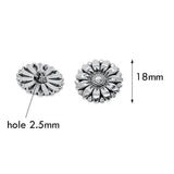 Maxbell 20pcs Tibetan Silver Alloy 1-Hole Sewing Buttons Fastening 18mm Daisy Flower