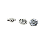 Maxbell 20pcs Tibetan Silver Alloy 1-Hole Sewing Buttons Fastening 18mm Daisy Flower