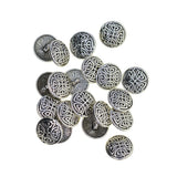 Maxbell 20pcs Tibetan Silver Alloy 1-Hole Sewing Buttons Fastening 17mm Maze