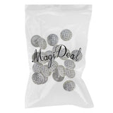 Maxbell 20pcs Tibetan Silver Alloy 1-Hole Sewing Buttons Fastening 17mm Maze