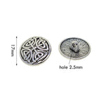 Maxbell 20pcs Tibetan Silver Alloy 1-Hole Sewing Buttons Fastening 17mm Maze