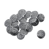Maxbell 20pcs Tibetan Silver Alloy 1-Hole Sewing Buttons Fastening 17mm Maze