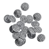 Maxbell 20pcs Tibetan Silver Alloy 1-Hole Sewing Buttons Fastening 17mm Maze