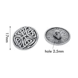 Maxbell 20pcs Tibetan Silver Alloy 1-Hole Sewing Buttons Fastening 17mm Maze