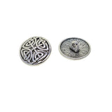Maxbell 20pcs Tibetan Silver Alloy 1-Hole Sewing Buttons Fastening 17mm Maze