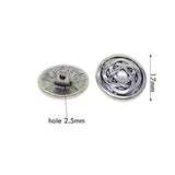 Maxbell 20pcs Tibetan Silver Alloy 1-Hole Sewing Buttons Fastening 17mm Celtic Knot