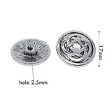 Maxbell 20pcs Tibetan Silver Alloy 1-Hole Sewing Buttons Fastening 17mm Celtic Knot