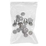 Maxbell 30 Pieces Antique Silver Engraved Shank Buttons Classic Floral Pattern