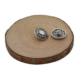 Maxbell 30 Pieces Antique Silver Engraved Shank Buttons Classic Floral Pattern