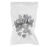 Maxbell 30 Pieces Antique Silver Engraved Shank Buttons Heart Shape Snowflake