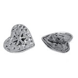Maxbell 30 Pieces Antique Silver Engraved Shank Buttons Heart Shape Snowflake