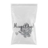 Maxbell 30 Pieces Antique Silver Engraved Shank Buttons Heart Shape Snowflake