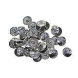 Maxbell 30 Pieces Antique Silver Engraved Shank Buttons Flower Pattern