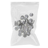 Maxbell 30 Pieces Antique Silver Engraved Shank Buttons Flower Pattern