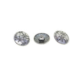 Maxbell 30 Pieces Antique Silver Engraved Shank Buttons Flower Pattern