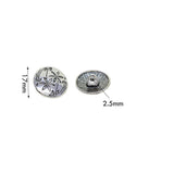 Maxbell 30 Pieces Antique Silver Engraved Shank Buttons Flower Pattern