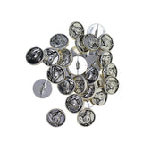 Maxbell 30 Pieces Antique Silver Engraved Shank Buttons Horse Head