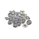 Maxbell 30 Pieces Antique Silver Engraved Shank Buttons Horse Head