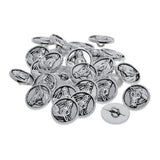Maxbell 30 Pieces Antique Silver Engraved Shank Buttons Horse Head