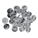 Maxbell 30 Pieces Antique Silver Engraved Shank Buttons Horse Head