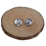 Maxbell 30 Pieces Antique Silver Engraved Shank Buttons Horse Head