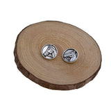 Maxbell 30 Pieces Antique Silver Engraved Shank Buttons Horse Head