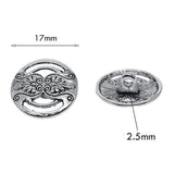 Maxbell 50Pcs 17mm round flower Garment Clothing Fastening Sewing shank Buttons