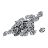 Maxbell 50Pcs Tibetan Silver yoga filigree hollow  forest Tree Round Charms Crafts