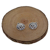 Maxbell 50Pcs Tibetan Silver yoga filigree hollow  forest Tree Round Charms Crafts
