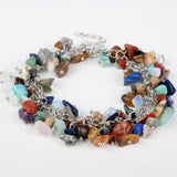 Maxbell DIY Natural Stone Bracelet Necklace Beads Stone Art Jewelries lapis