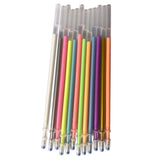 Maxbell 1 pack 0.8mm Colorful Glitter Ink Gel Pen Refills  12 colors Specular pastel
