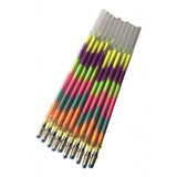 Maxbell 1 pack 0.8mm Colorful Glitter Ink Gel Pen Refills  10pcs rainbow color