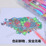Maxbell 1 pack 0.8mm Colorful Glitter Fluorescence Ink Gel Pen Refills 48 colors