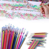 Maxbell 1 pack 0.8mm Colorful Glitter Fluorescence Ink Gel Pen Refills 48 colors