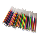 Maxbell 1 pack 0.8mm Colorful Glitter Fluorescence Ink Gel Pen Refills 48 colors