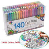 Maxbell 1 pack 0.8mm Colorful Glitter Fluorescence Ink Gel Pen Refills 48 colors