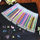 Maxbell 1 pack 0.8mm Colorful Glitter Fluorescence Ink Gel Pen Refills 48 colors