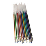 Maxbell 1 pack 0.8mm Colorful Glitter Ink Gel Pen Refills  12pcs Metallic