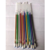 Maxbell 1 pack 0.8mm Colorful Glitter Ink Gel Pen Refills  12pcs Metallic