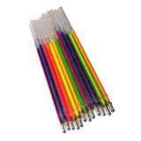Maxbell 1 pack 0.8mm Colorful Glitter Ink Gel Pen Refills  12 color fluorescent