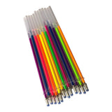 Maxbell 1 pack 0.8mm Colorful Glitter Ink Gel Pen Refills  12 color fluorescent