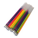 Maxbell 1 pack 0.8mm Colorful Glitter Ink Gel Pen Refills  12 color fluorescent